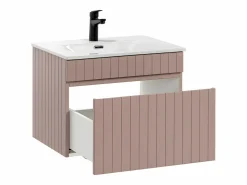 Clearance Conjunto mueble lavabo individual encastrado de 60 cm y columna Zelie do Conjunto De Baño