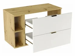 Conjunto para baño 100 cm Armario con encimera Estantería Columna Roble Artisan / Orio