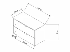 Clearance Conjunto para baño 100 cm Armario con encimera y estantería Roble Artisan / Orio Mueble De Lavabo