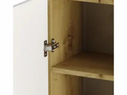Conjunto para baño 80 cm Armario con encimera Estantería Columna Roble Artisan / Cachemira Orio