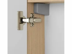 Online Conjunto para baño 60 cm Armario con lavabo Armario con espejo Frentes ranurados Aria Color natural claro