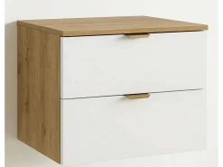 Hot Conjunto para baño 80 cm Armario con encimera Columna Roble Artisan / Orio Conjunto De Baño