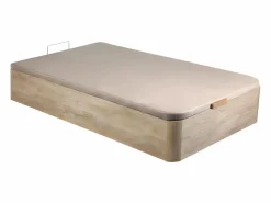Sale Conjunto somier arcón colchón espuma tela de bambú 90 x 190 cm KANANI de Conjunto Colchón Y Somier