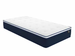 Discount Ysmée Conjunto somier canapé + colchón de muelles topper - 90 x 190 cm - ALTIER de YSMÉE Color natural claro