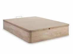 Clearance Conjunto 140x190 cm canapé abatible Natural claro + colchón de muelles ensacados - PRESTIGE Conjunto Colchón Y Somier