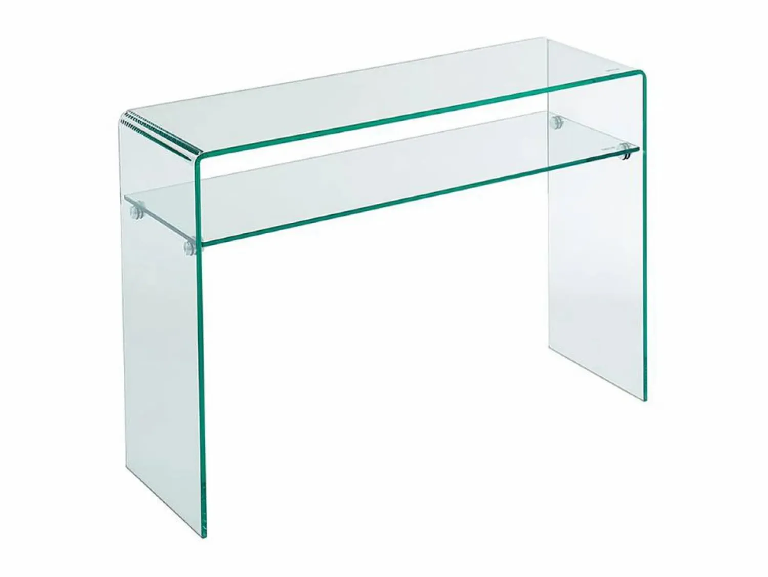 Outlet Vente-unique Consola - 1 estante - Cristal templado - - STILEOS Transparente