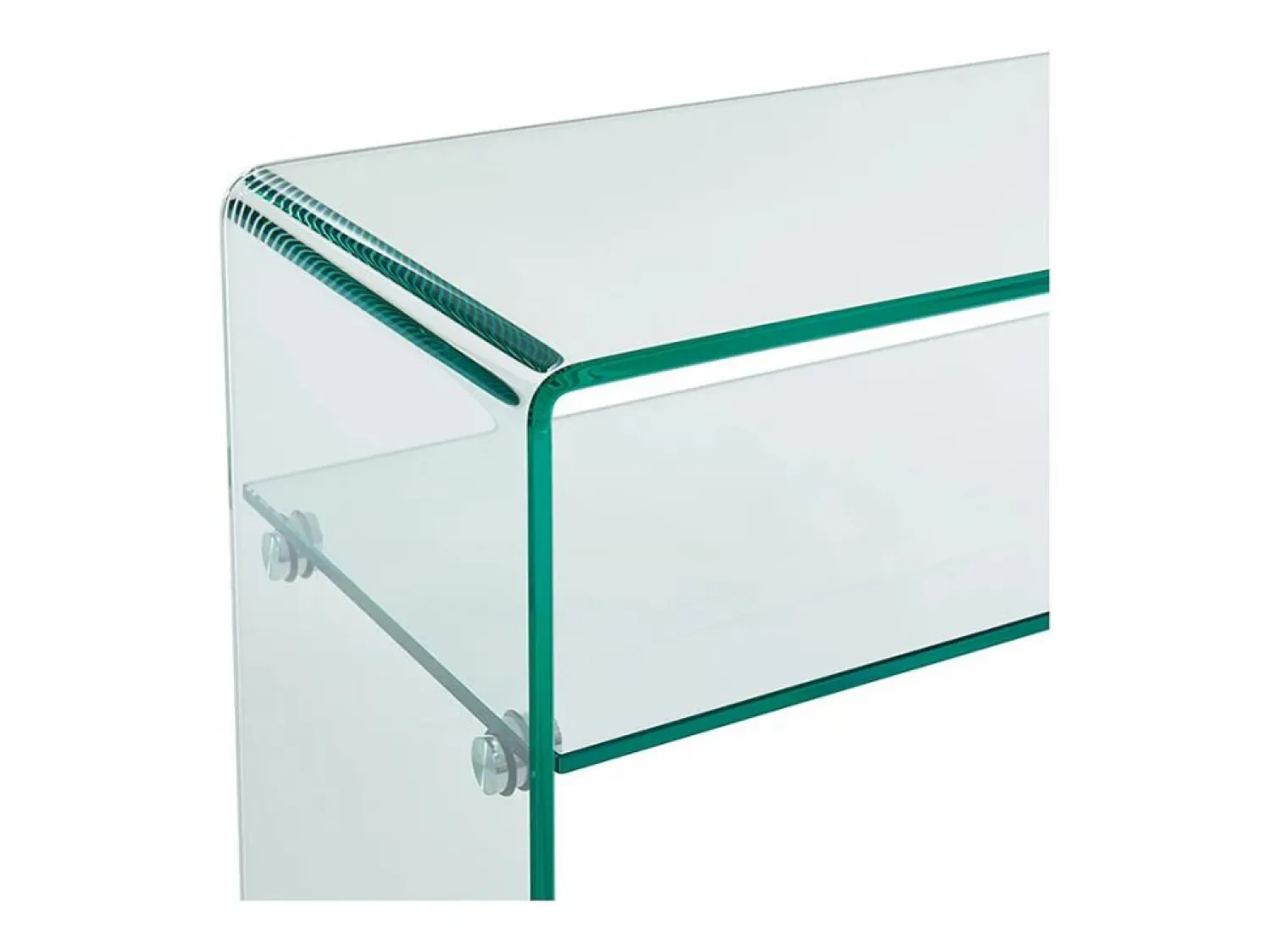 Outlet Vente-unique Consola - 1 estante - Cristal templado - - STILEOS Transparente