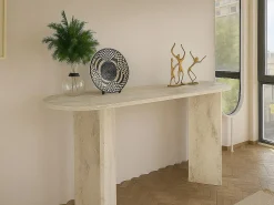 Vente-unique Consola - Efecto travertino - TOPANIA