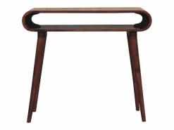 Consola Amaya estilo nórdico Artisan Furniture, 1 estante abierto, marrón oscuro Consola