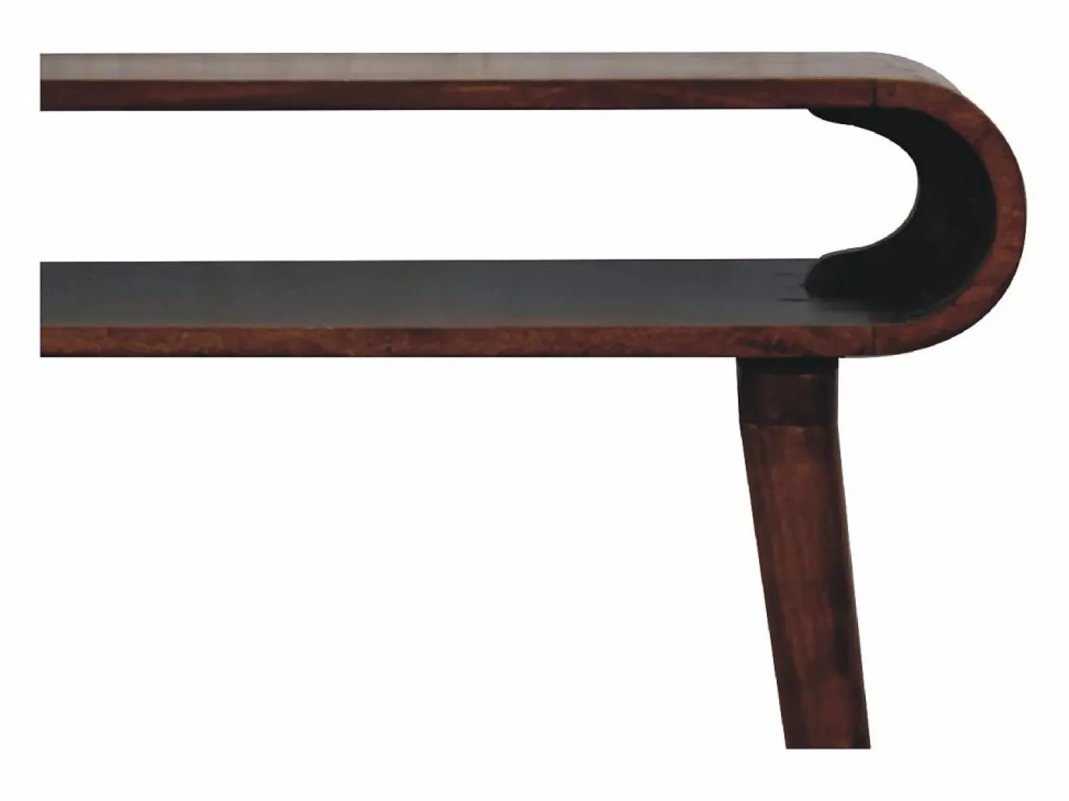 Consola Amaya estilo nórdico Artisan Furniture, 1 estante abierto, marrón oscuro Consola
