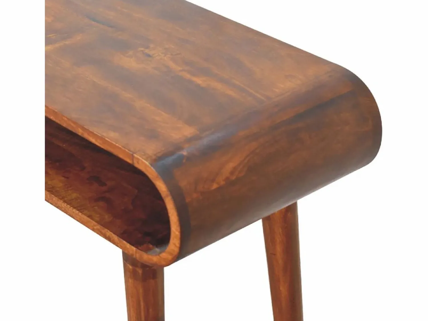 Consola Amaya estilo nórdico Artisan Furniture, 1 estante abierto, marrón oscuro Consola