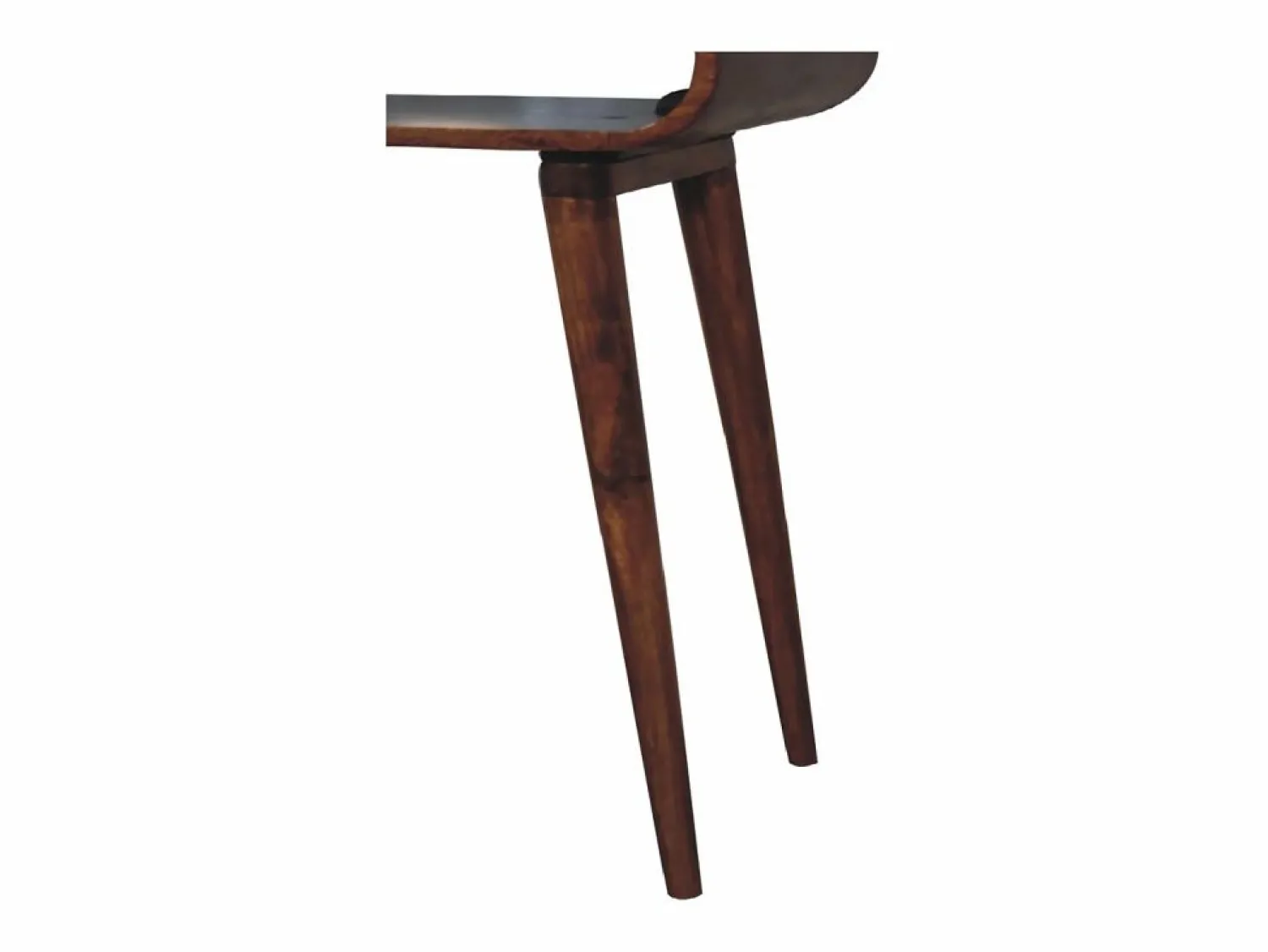 Consola Amaya estilo nórdico Artisan Furniture, 1 estante abierto, marrón oscuro Consola