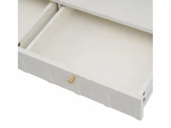 Hauss Spole Consola con 2 cajones - leche y dorado - Madera y metal