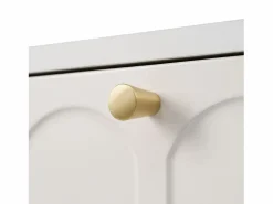 Hauss Spole Consola con 2 cajones - leche y dorado - Madera y metal