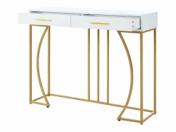 ModernLuxe Consola con 2 cajones - estilo moderno - y Dorado
