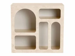 Sale Vente-unique Consola con 5 huecos - Efecto mármol - LUELA Beige