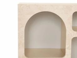 Sale Vente-unique Consola con 5 huecos - Efecto mármol - LUELA Beige