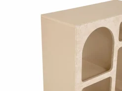 Sale Vente-unique Consola con 5 huecos - Efecto mármol - LUELA Beige