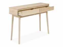 Outlet Consola con efecto madera de 2 cajones, 100cm madera Consola