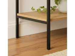 Outlet Calicosy Consola de 3 cajones con 1 estante inferior, decoración de madera y metal negro, L120 cm - TESSA Color natural claro