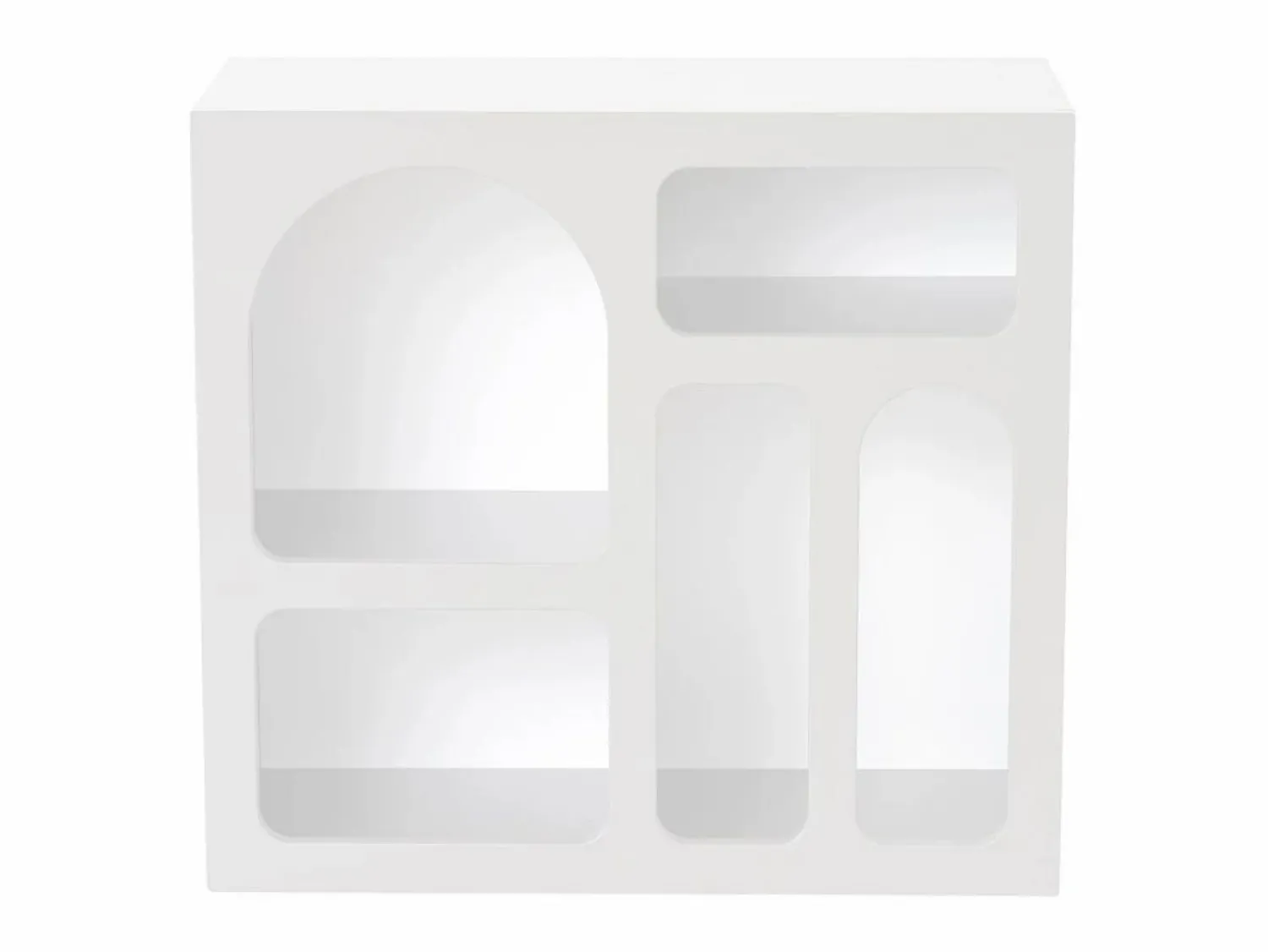 Vente-unique Consola de diseño con 5 huecos - - LUELA Blanco