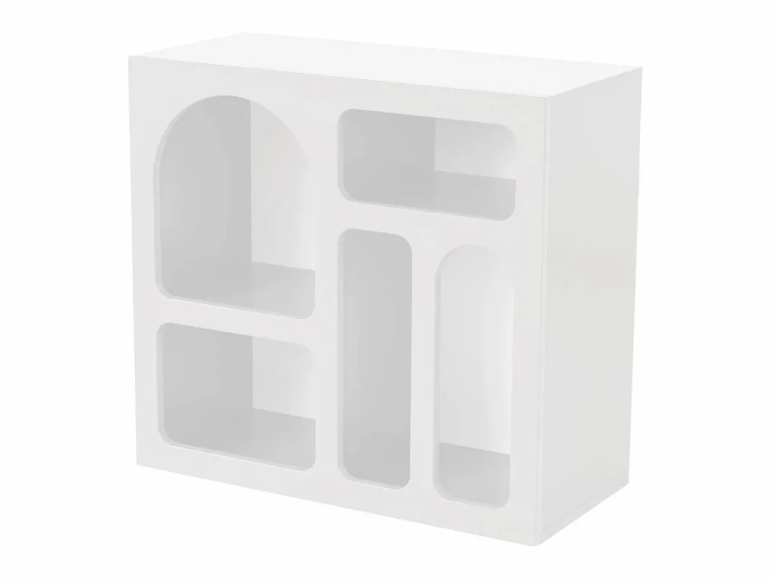 Vente-unique Consola de diseño con 5 huecos - - LUELA Blanco