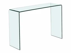 Vente-unique Consola de diseño de vidrio templado curvado - - ALONZO