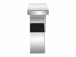 New Vente-unique Consola de MDF y espejo - Color: plata - ISIDA Plateado