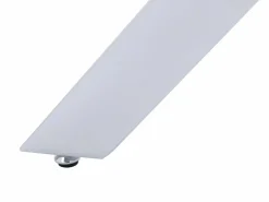 Vente-unique Consola de vidrio templado y metal cromado - Transparente - COSIMA