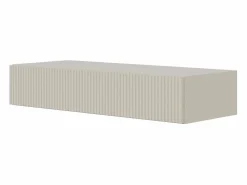 SELSEY Consola flotante con cajón - Gris beige - 90 cm - VELDIO