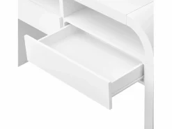 ModernLuxe Consola mesa 120x35,5x76,5cm - con 2 cajones - Esquinas redondeadas - estantes abiertos - MDF -