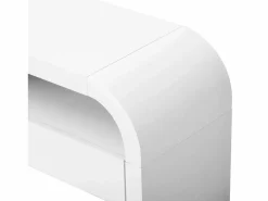 ModernLuxe Consola mesa 120x35,5x76,5cm - con 2 cajones - Esquinas redondeadas - estantes abiertos - MDF -