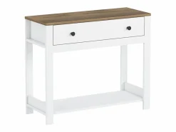 Online Consola para recibidor color negro estilo clásico con cajón Corlay - Blanco