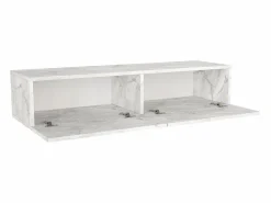 Vente-unique Consola suspendida con 2 puertas - Efecto mármol - TENIDA