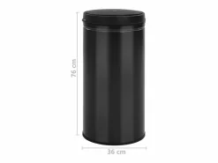 New Contenedor automático con sensor de 70 l acero al carbono negro 02_0043843 Cubo De Basura Para Cocina
