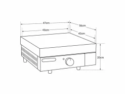 Clearance - Plancha eléctrica + tapa de hierro fundido FINESTA - 2,5 kW Plancha Cocina