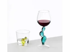 Outlet Copa de vidrio borosilicato, Cactus, turquesa 350 ml, Desert Plants Vaso