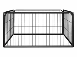 Clicnbuy Corral para perros 4 paneles acero con recubrimiento en polvo