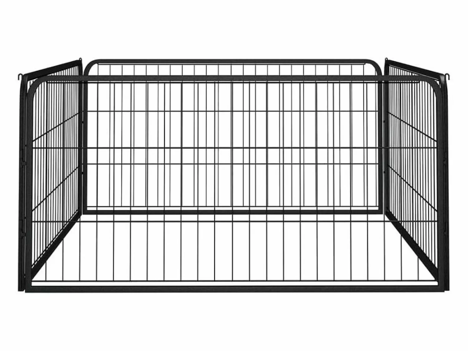 Clicnbuy Corral para perros 4 paneles acero con recubrimiento en polvo