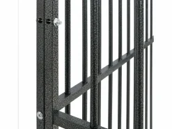 New Clicnbuy Corralito para perros con 20 paneles acero galvanizado Negro