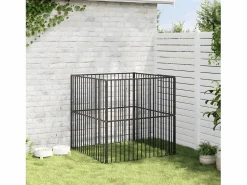Corralito para perros con 4 paneles acero galvanizado ES851345 Seguridad Para Mascotas