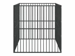 Best Clicnbuy Corralito para perros con 4 paneles acero galvanizado Negro