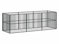 Clicnbuy Corralito para perros con 8 paneles acero galvanizado