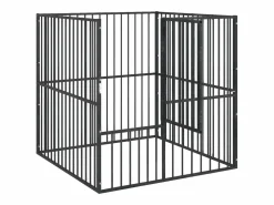 Corralito para perros con 4 paneles acero galvanizado ES314287