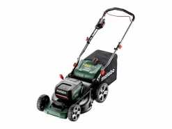 METALTEX Cortacésped inalámbrico Metabo RM 36-18 LTX BL 46 cm, motor brushless, 7 alturas de corte, bolsa 55 L, autotractor, 18 V