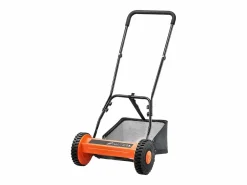 New Cortacésped Manual SucceBuy, Ancho de Corte 35cm, 5 Cuchillas de Acero, Altura de Corte Ajustable de 1.5 a 4.5 cm, Equipado con Bolsa de Recogida Negro