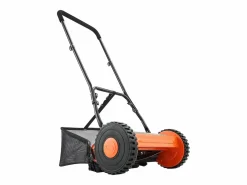 New Cortacésped Manual SucceBuy, Ancho de Corte 35cm, 5 Cuchillas de Acero, Altura de Corte Ajustable de 1.5 a 4.5 cm, Equipado con Bolsa de Recogida Negro
