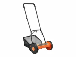 New Cortacésped Manual SucceBuy, Ancho de Corte 35cm, 5 Cuchillas de Acero, Altura de Corte Ajustable de 1.5 a 4.5 cm, Equipado con Bolsa de Recogida Negro