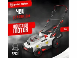Sale Cortacésped Recargable 40V 37cm - Baterías de Litio Incluidas - Elem Garden Cortacésped