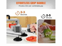 Outlet Cortador De Tomates Comercial SucceBuy 0,64 cm Cortador Manual De Tomates De Acero Inoxidable Materiales Y Utensilios De Cocina